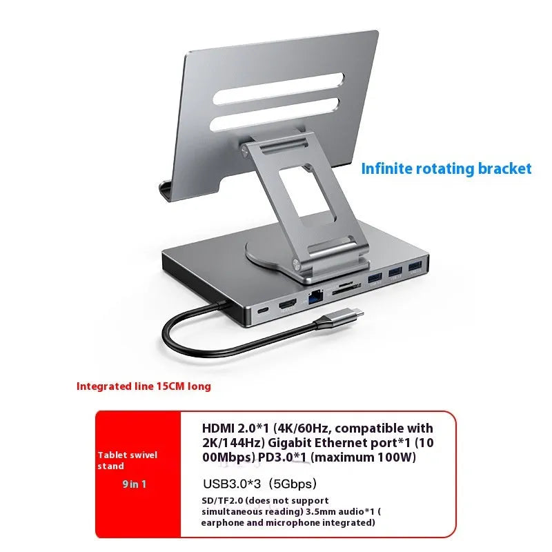 Flat Rotating Bracket Type-c Extension Converter - Bellarte Enchanté Flat Rotating Bracket Type-c Extension Converter